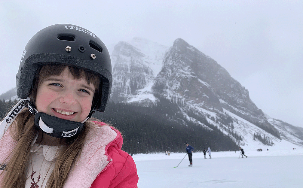 Adessa skating lake Louise